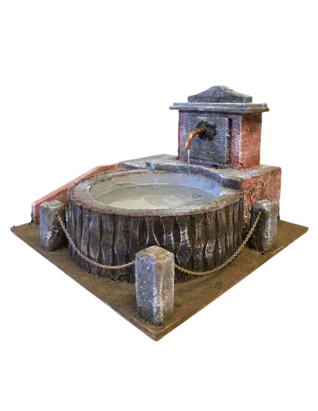 Round village square fountain for 12–15 cm nativity figures