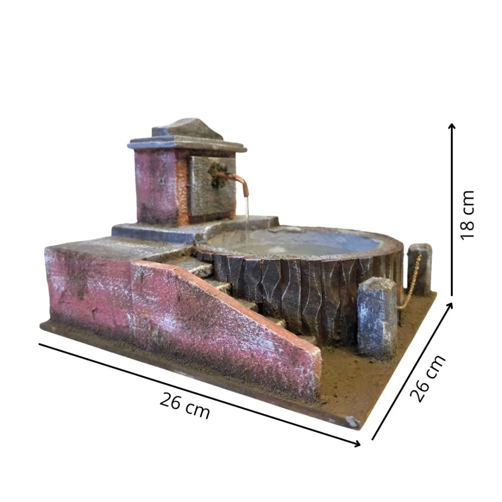 Fontana tonda da piazza  per statue da 12-15 cm