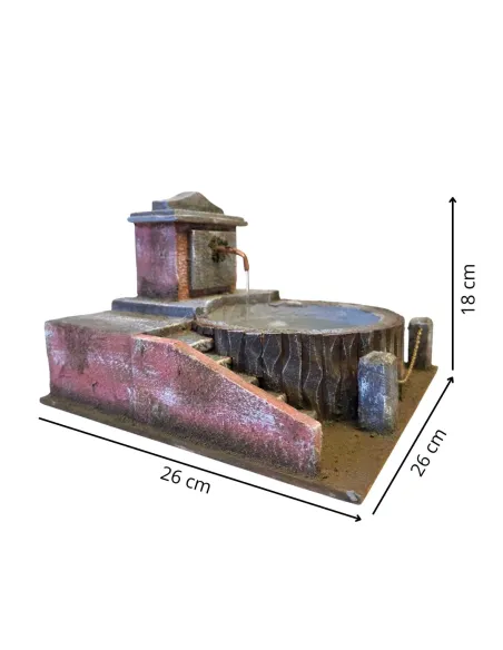 Fontana tonda da piazza  per statue da 12-15 cm