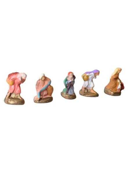 5 village figures terracotta set – 1.5 cm