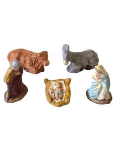 5-figure terracotta Nativity set – 3 cm 2