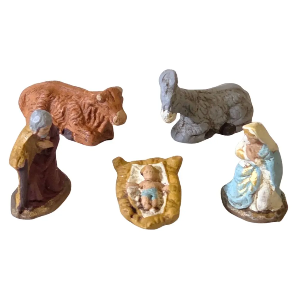 5-figure terracotta Nativity set – 3 cm