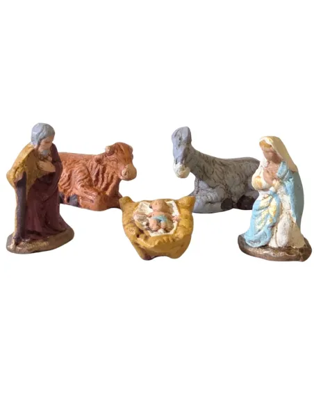 5-figure terracotta Nativity set – 3 cm
