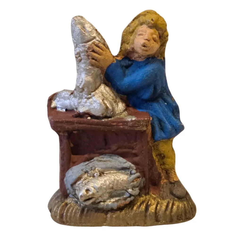 Pescivendolo in terracotta 3 cm