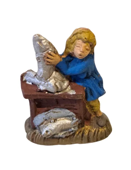 Pescivendolo in terracotta 3 cm
