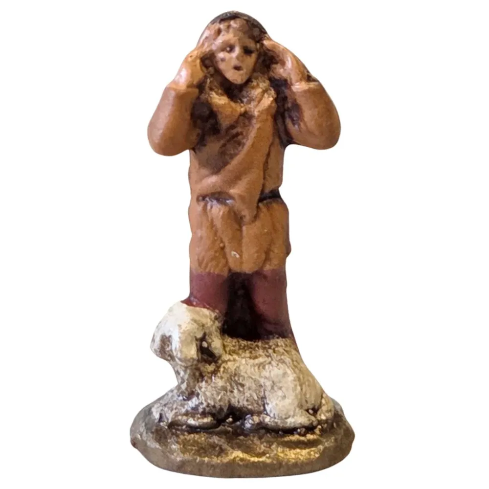 Pastore che urla in terracotta 3 cm