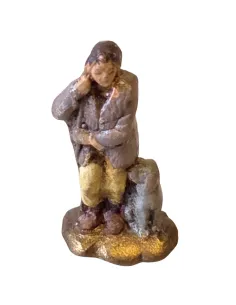 Pastore con cane in terracotta 3 cm 2