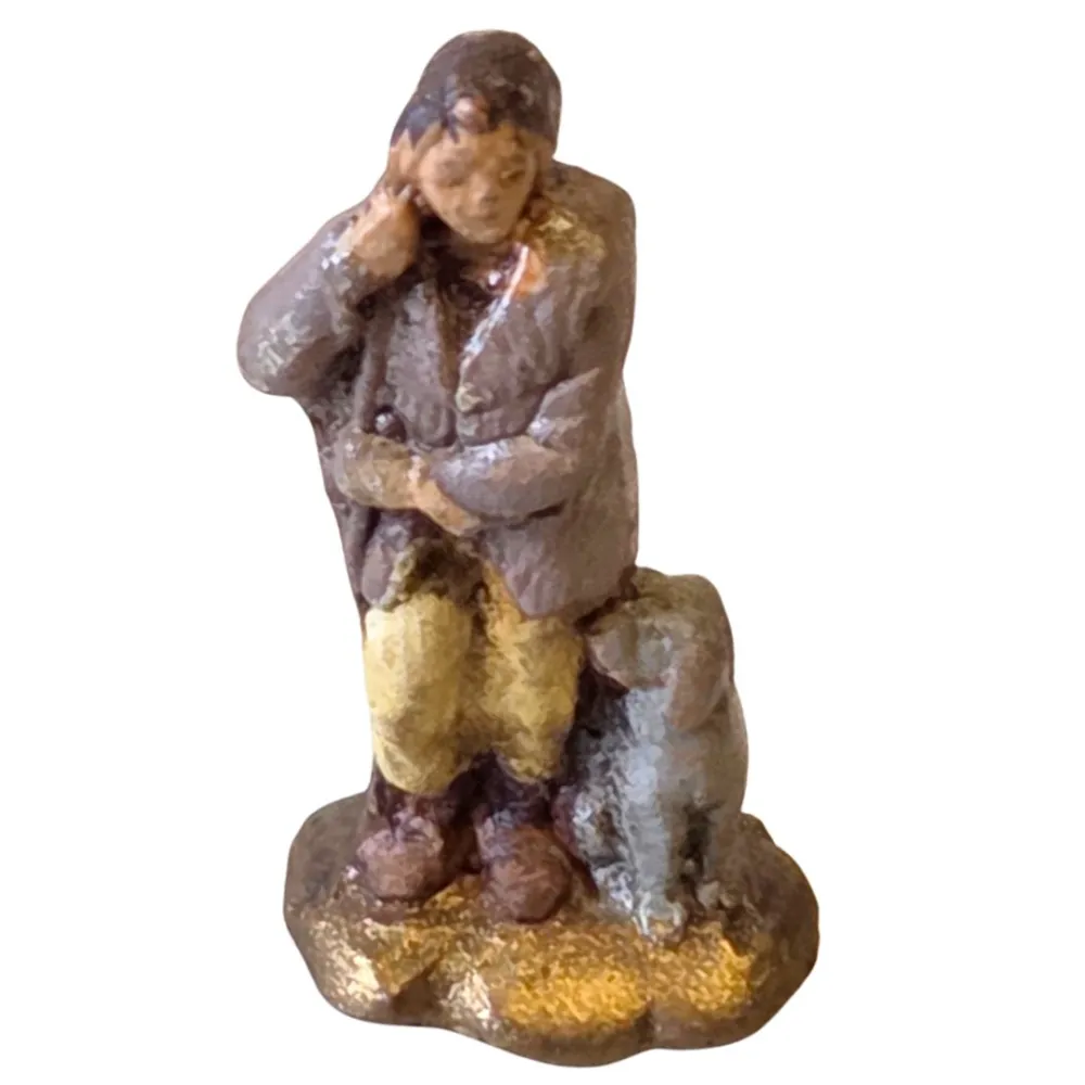 Pastore con cane in terracotta 3 cm
