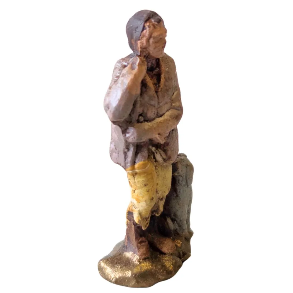 Pastore con cane in terracotta 3 cm