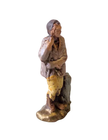 Pastore con cane in terracotta 3 cm