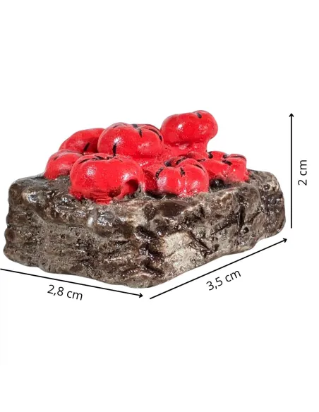 Cesto con pomodori in gesso per statue da 20 cm