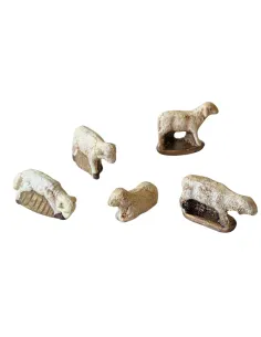 Set 5 pecore in terracotta per statue da 5 cm