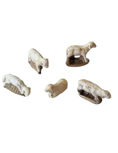 Set 5 pecore in terracotta per statue da 5 cm 2