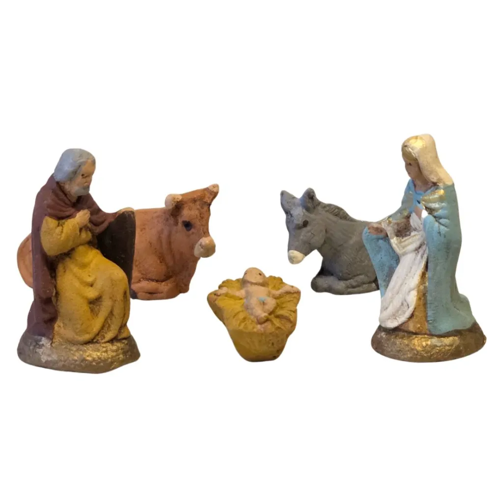 5-figure terracotta Nativity set – 5 cm