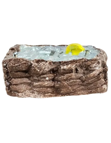 Cesto con pesci in gesso per statue da 20 cm