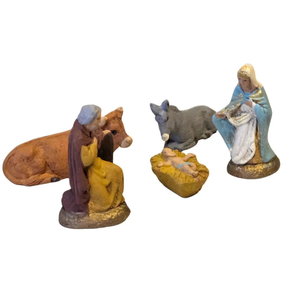 5-figure terracotta Nativity set – 5 cm