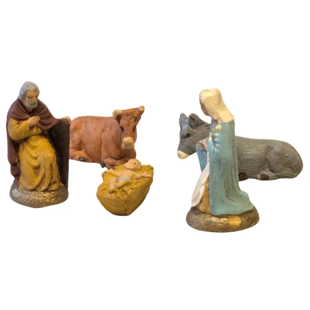 5-figure terracotta Nativity set – 5 cm