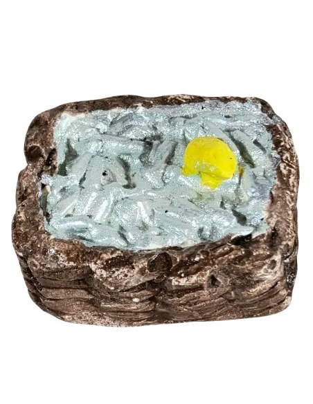 Cesto con pesci in gesso per statue da 20 cm