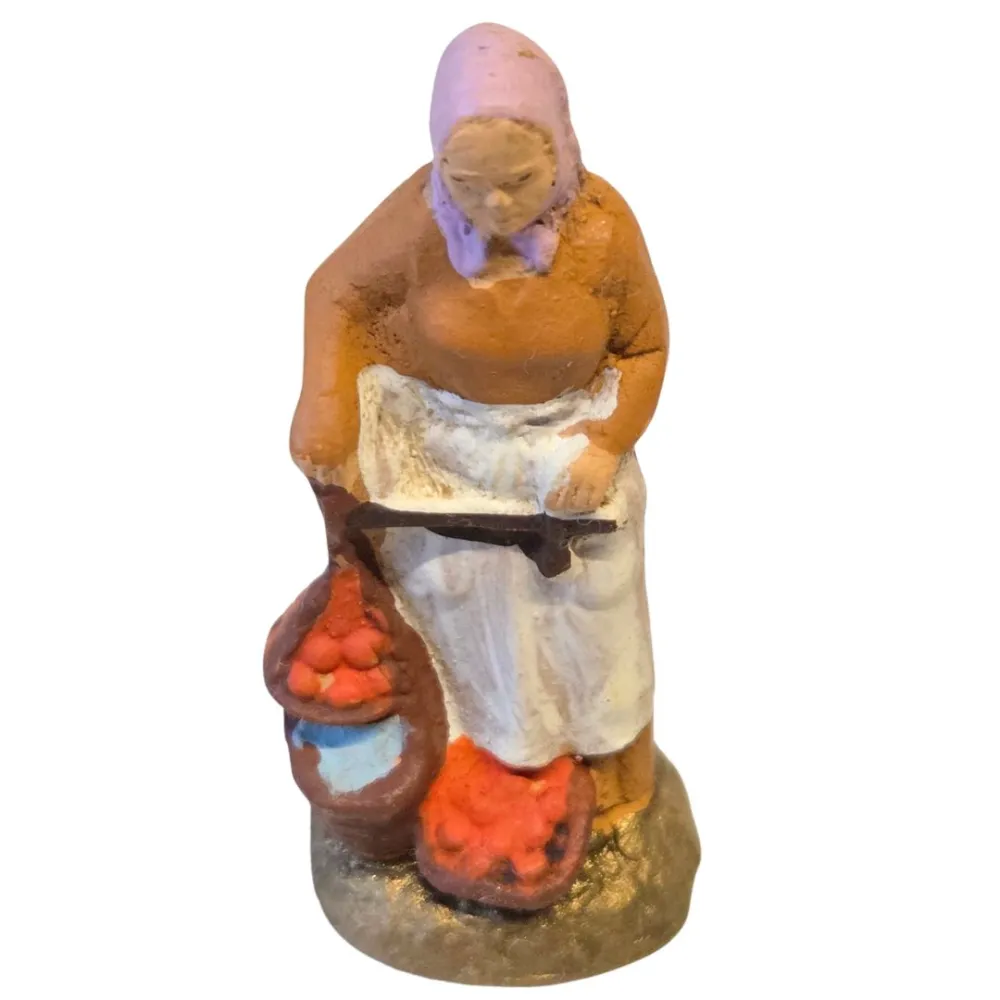 Fruttivendola in terracotta 5 cm