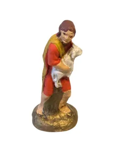 Pastore con agnello in terracotta 5 cm 2