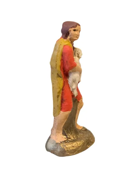 Terracotta shepherd with lamb – 5 cm