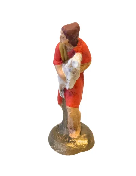 Pastore con agnello in terracotta 5 cm