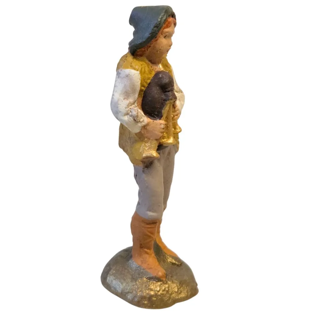 Giovane zampognaro in terracotta 5 cm