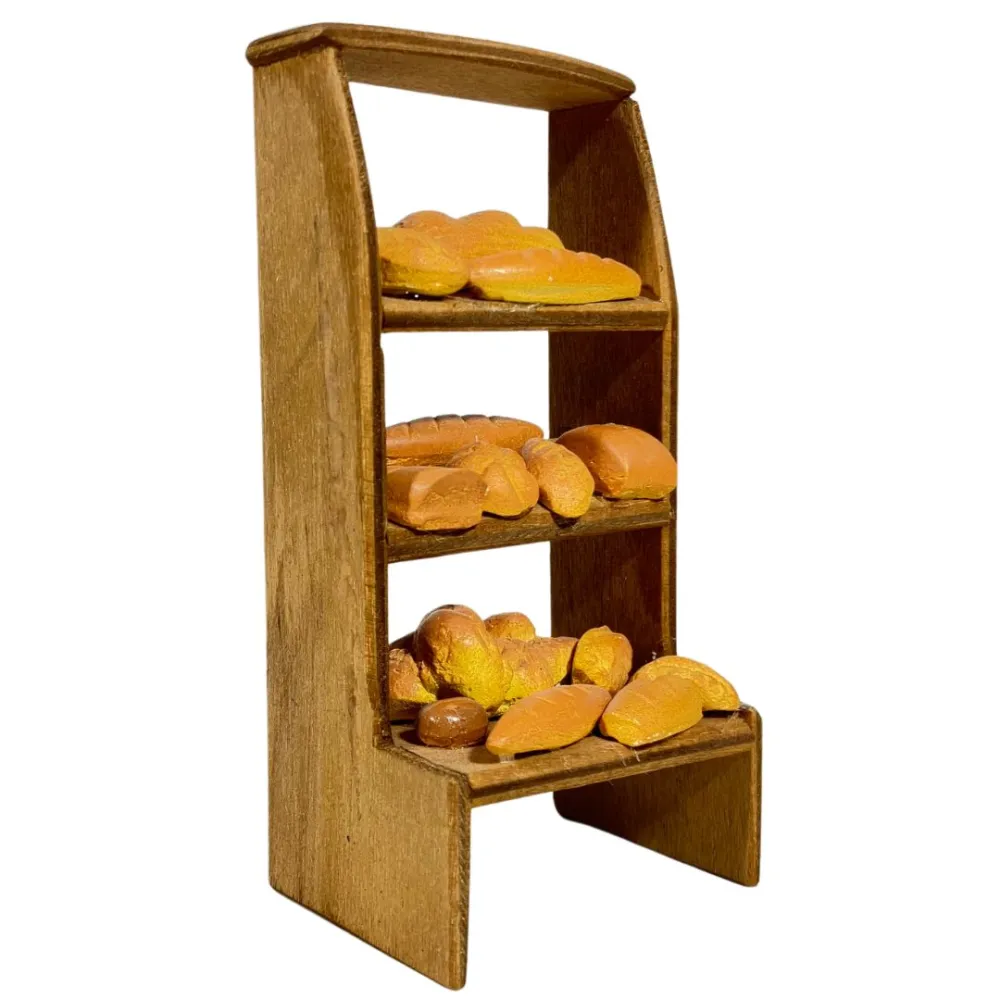 Wooden Bread Stall for 8–10 cm Nativity Figures