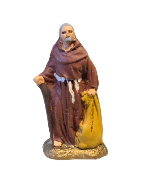 Frate francescano in terracotta 5 cm