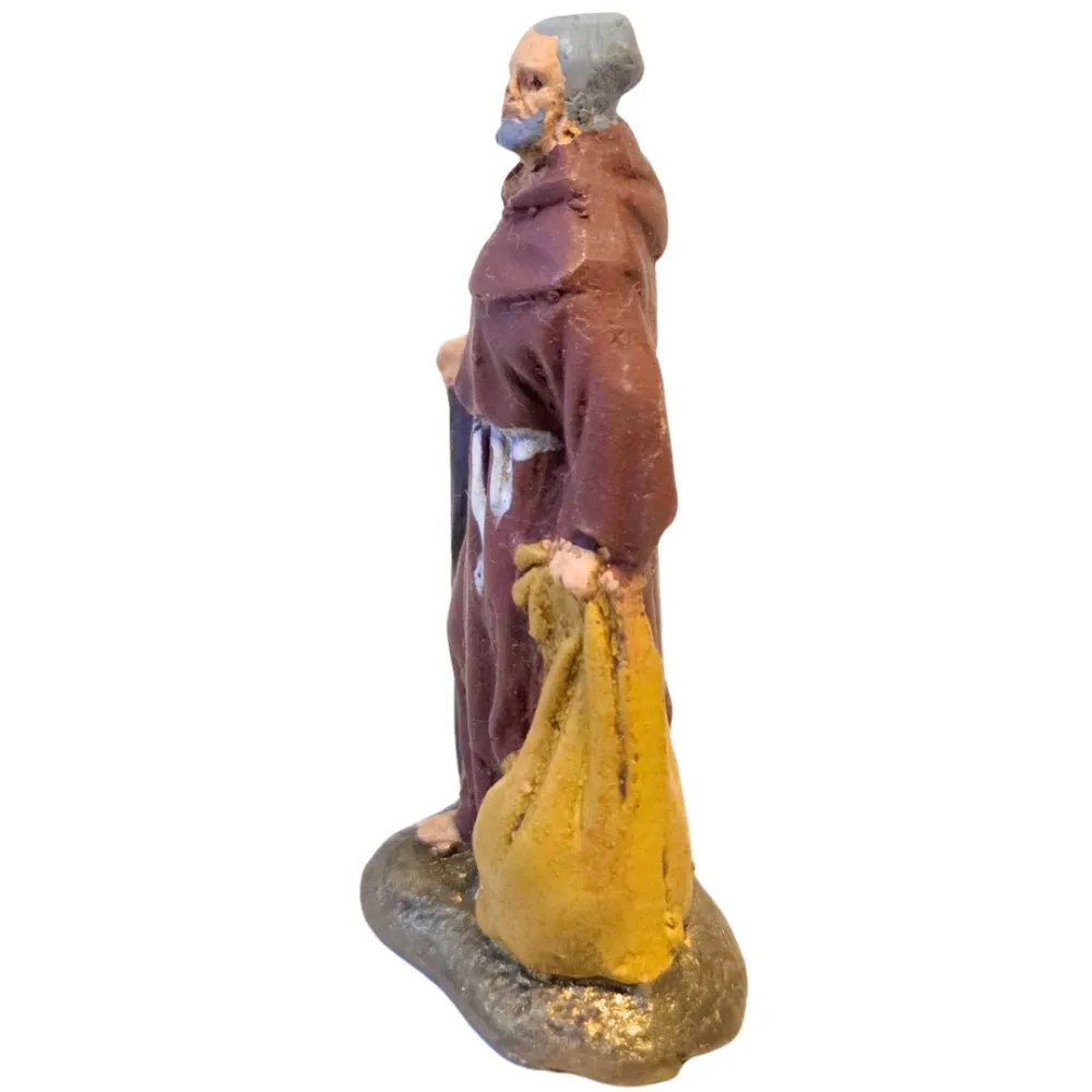 Frate francescano in terracotta 5 cm