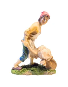 Resin farmer with wheelbarrow – 30 cm
