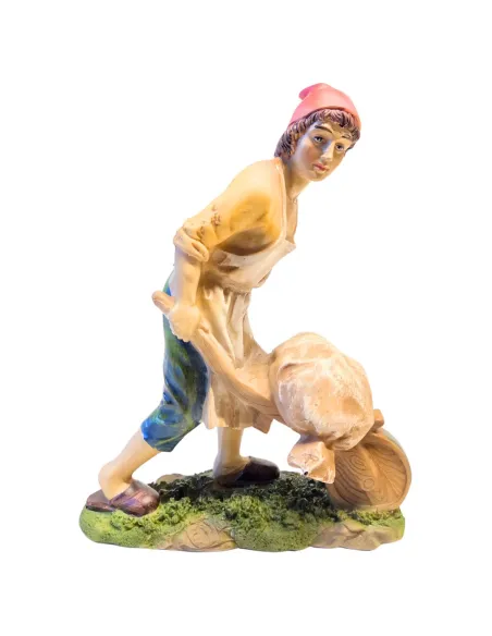 Resin farmer with wheelbarrow – 30 cm