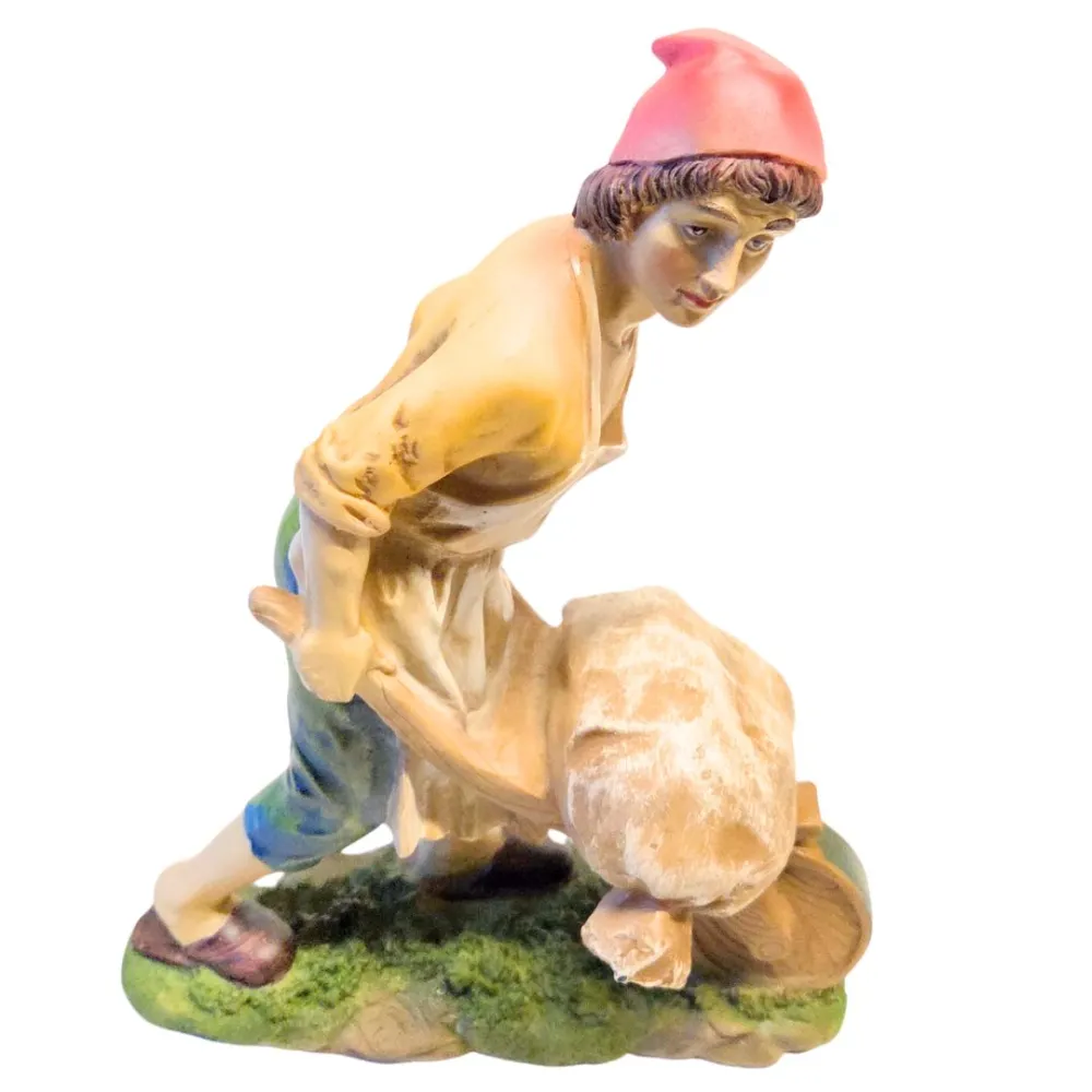 Resin farmer with wheelbarrow – 30 cm