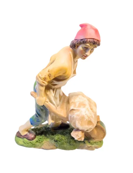 Resin farmer with wheelbarrow – 30 cm