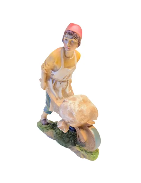 Resin farmer with wheelbarrow – 30 cm