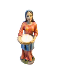 Resin woman with basket – 30 cm 2