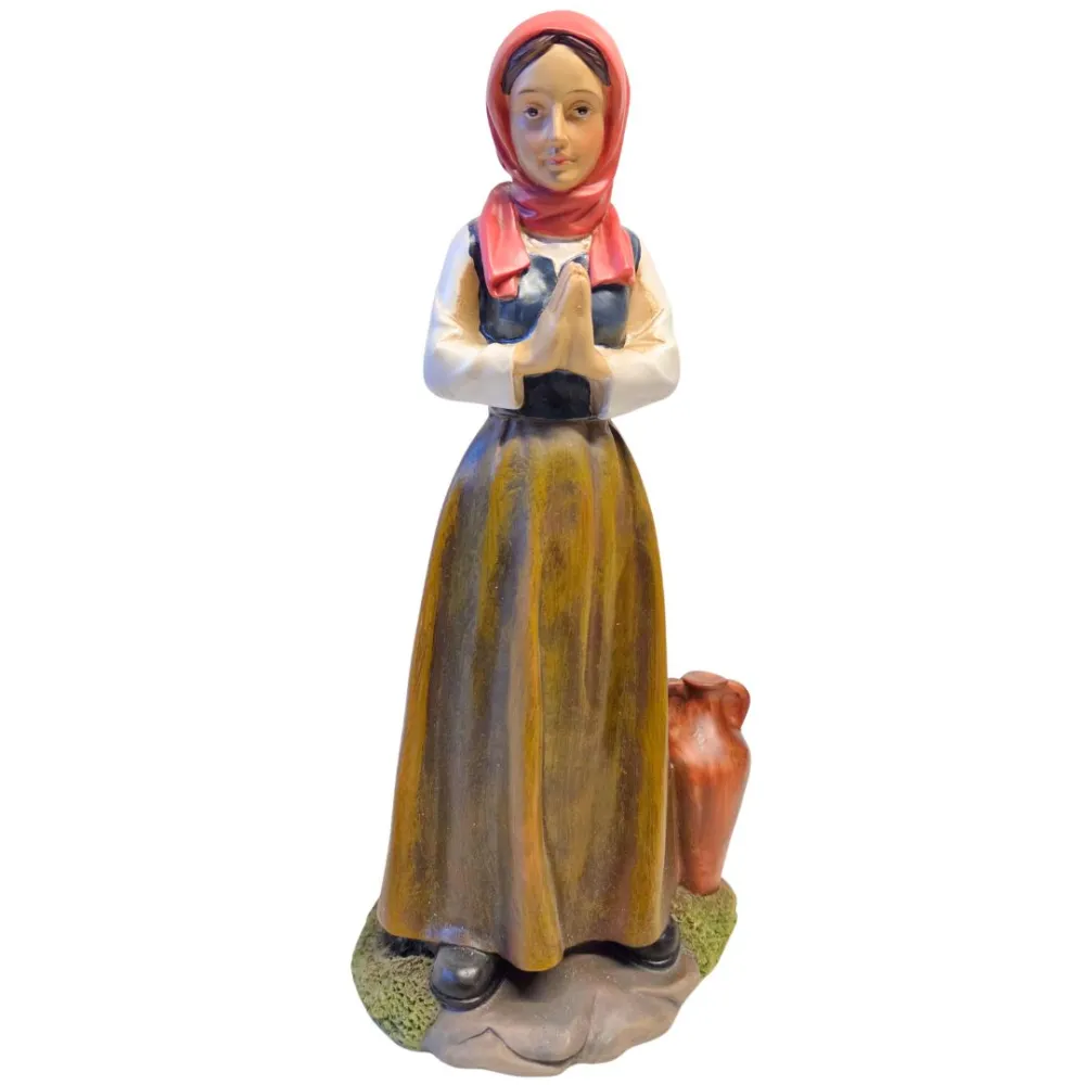 Donna omaggiante in resina 30 cm
