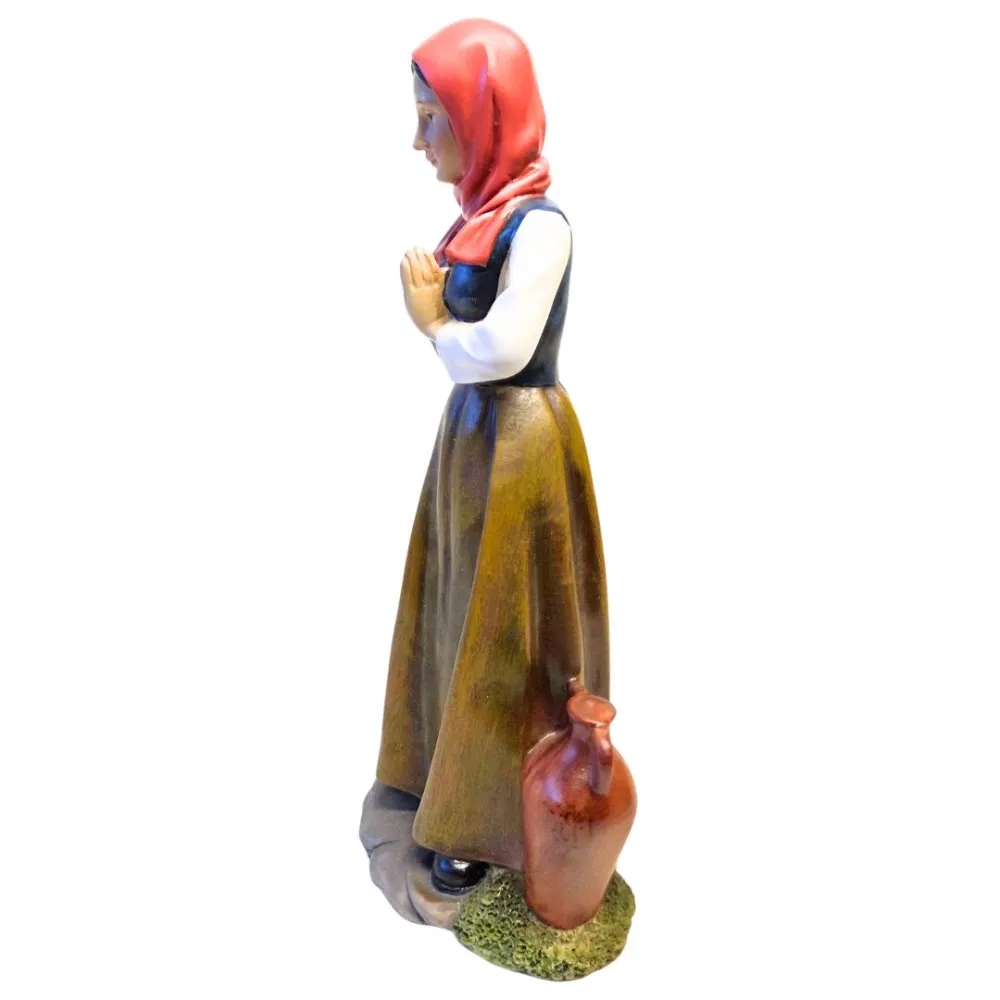 Donna omaggiante in resina 30 cm