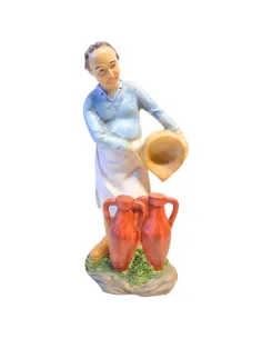 Uomo con anfore in resina 30 cm