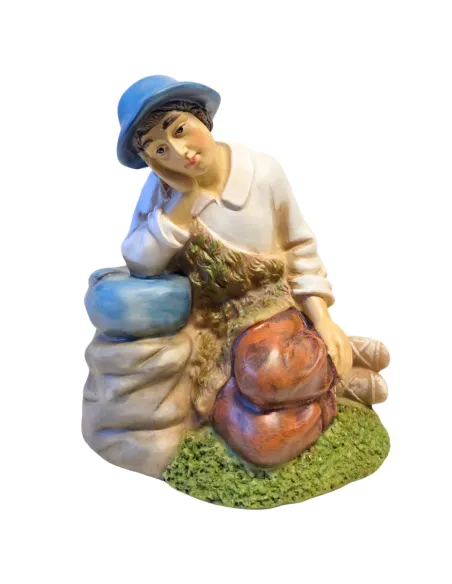 Resin resting shepherd – 30 cm