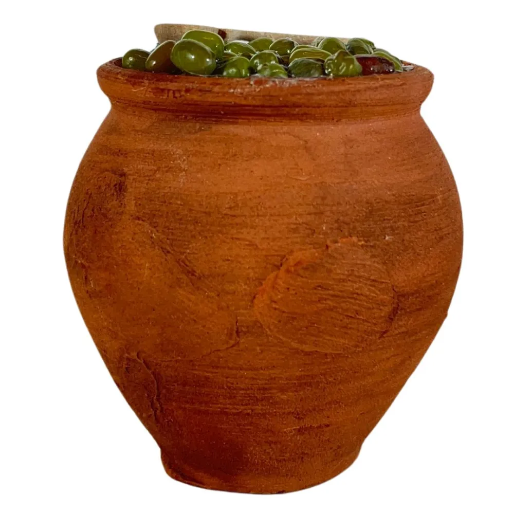 Terracotta Pot with Olives for 30 cm Nativity Figures