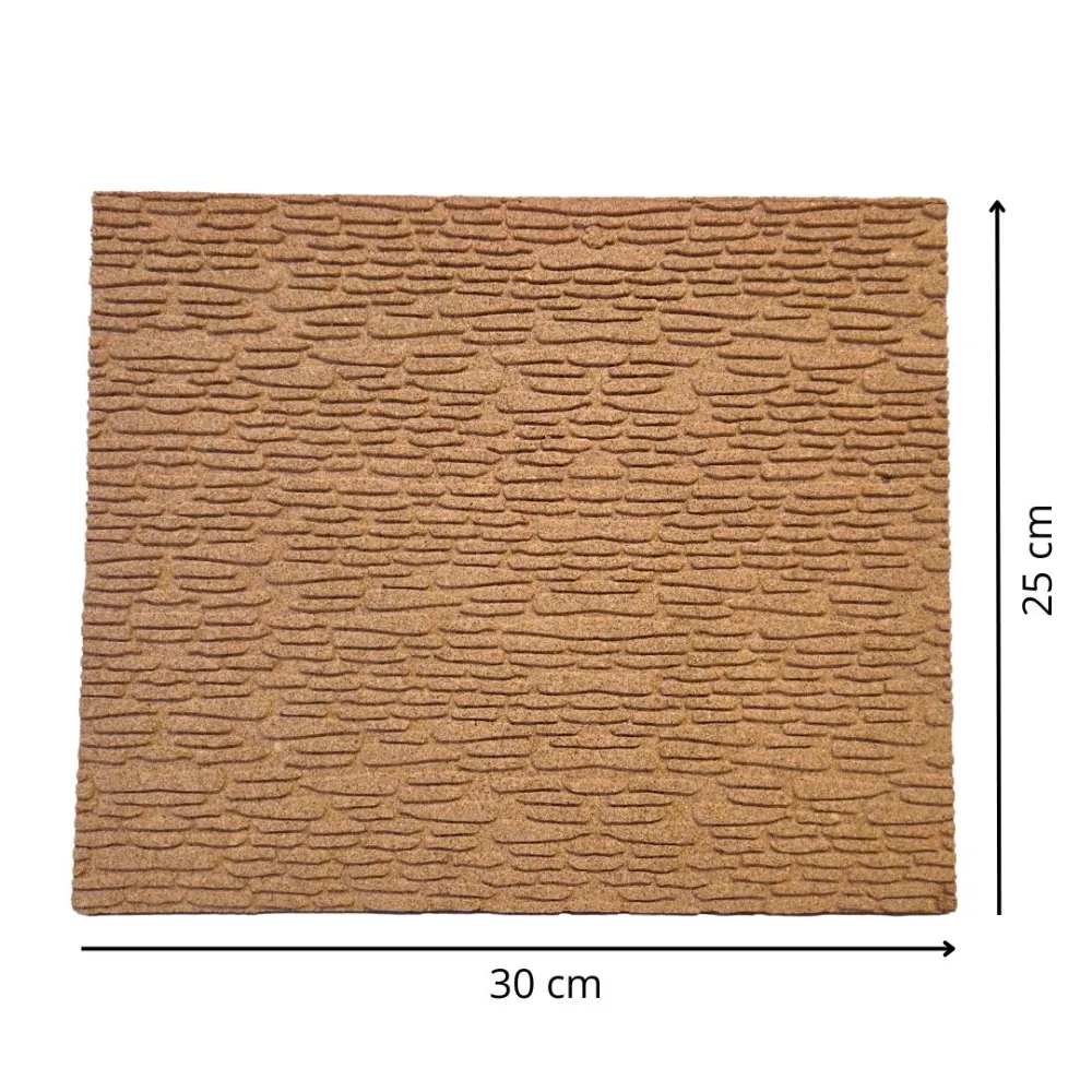 Irregular brick-effect cork panel – 30×25 cm