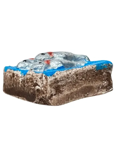 Plaster Crate with Three Fish for 8–10 cm Nativity Figures