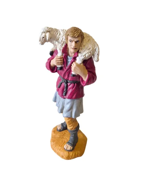 Oliver shepherd with sheep on shoulders – 15 cm