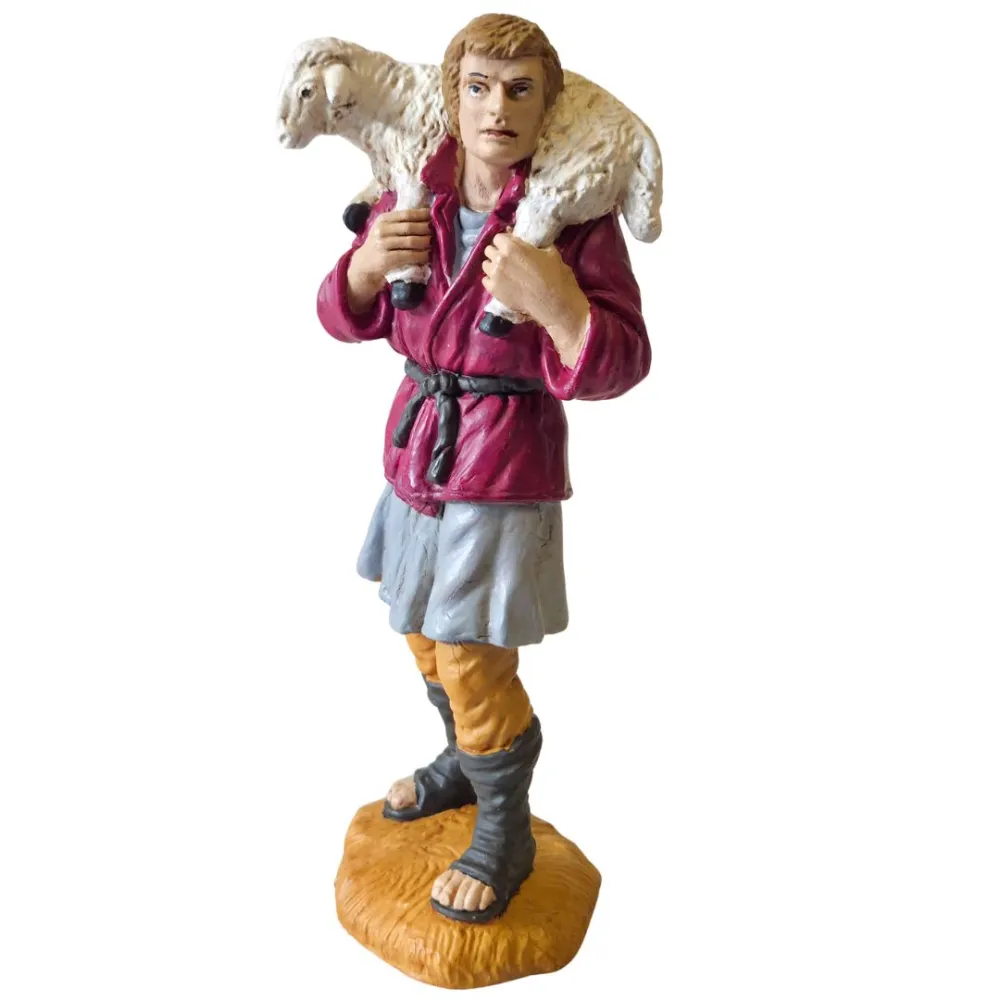 Pastore con pecora sulle spalle Oliver 15 cm