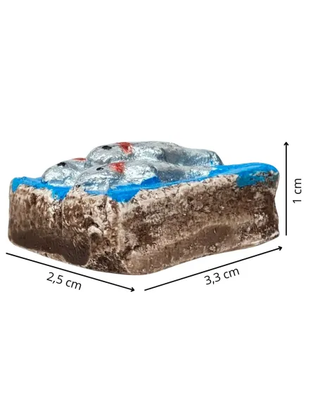 Plaster Crate with Three Fish for 8–10 cm Nativity Figures