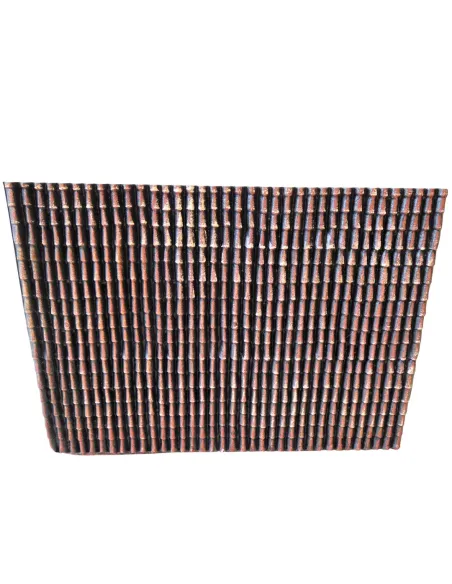 Fine Plastic Small Roof Tile-Effect Panel, Brown Shaded – 33×24 cm