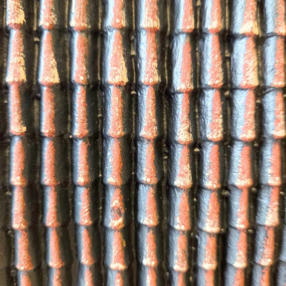 Small tile-effect brown shaded roof panel in fine plastic – 33×24 cm