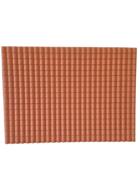 Tetto in plastica rigida color terracotta tegola grande 49x35 cm