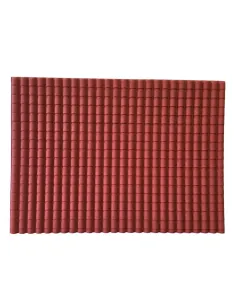 Large Roof Tile-Effect Rigid Plastic Panel, Red – 49×35 cm 2